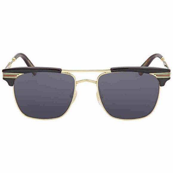 NEW Gucci Grey and Gold Square Unisex Sunglasses - Picture 2 of 4